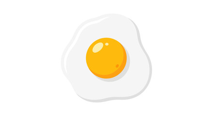 Simple Vector Illustration of a Fried Sunny-Side-Up Egg.