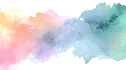 Pastel watercolor wash isolated on white background