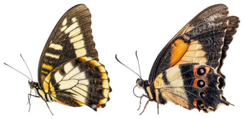 PNG Vibrant butterflies showcasing beauty, element set on transparent background