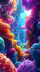 Colorful underwater biome