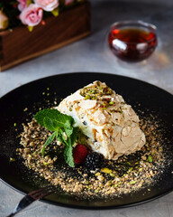 The Art of Exquisite Dessert Presentation Featuring Nuts Like Pistachios