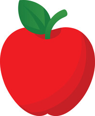 red apple for autumn thanksgiving isolated on transparent background