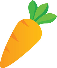 vector icon of fresh carrot for autumn harvest
