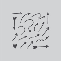 Romantic Doodle Arrows for Wedding Invitations