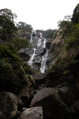 waterfall in the mountains