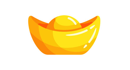 Cartoonish Golden Chinese Money Symbolizing Prosperity.