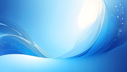 Abstract blue waves and light