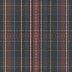 Seamless tartan plaid pattern in navy blue, red, and yellow tones. Perfect for fabric, apparel, backgrounds, wrapping paper, and classic Scottish-inspired designs.