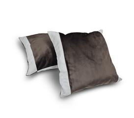 Set of decorative pillows on a white background