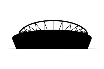 Silhouette of  modern stadium arena