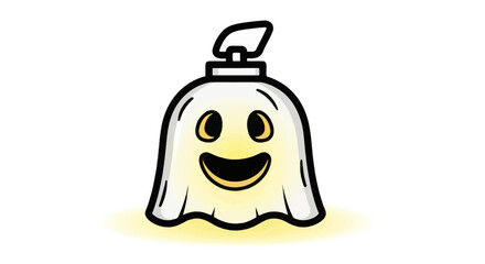 Whimsical Ghostly Perfume Bottle with Happy Face.