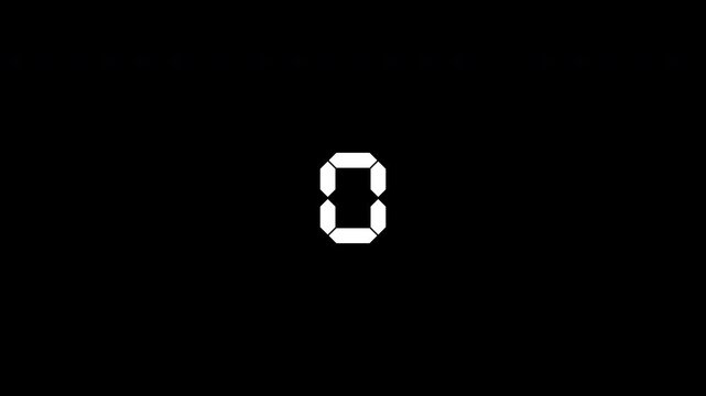 Futuristic 4K Countdown 5 Second Transparent Timer with Dynamic Rotating Circles