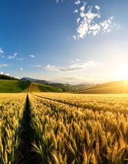 Golden wheat field at sunset (11)