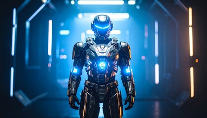 futuristic cyber robot