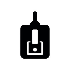 Obraz premium Switch Black Silhouette Vector Icon on White Background