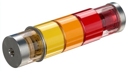 Sleek modern energy cell with layered vibrant colors, representing power and innovation