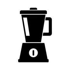 Blender Black Silhouette Vector Icon on White Background