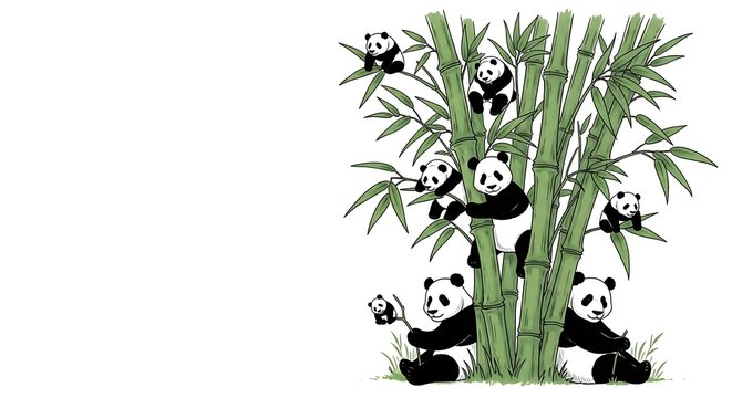 Pandas in Bamboo.