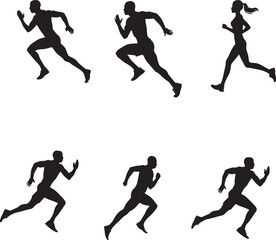 runners vector illustration