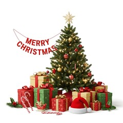 Festive Christmas Day Celebration with Holiday Decorations