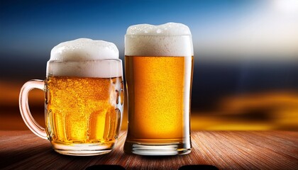 Mug Of Beer As Background