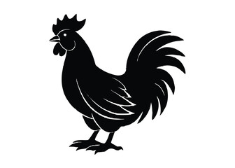 chick praying silhouette vector art icon