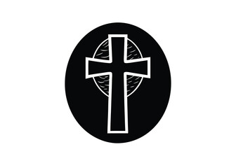 cross egg silhouette vector art icon