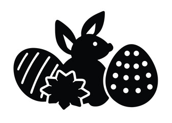 easter cookies silhouette vector art icon