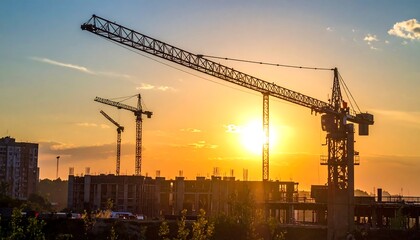 Construction site at sunset (3)
