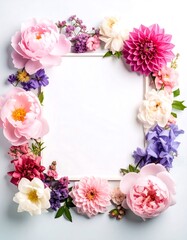 Obraz premium Floral frame with blank space