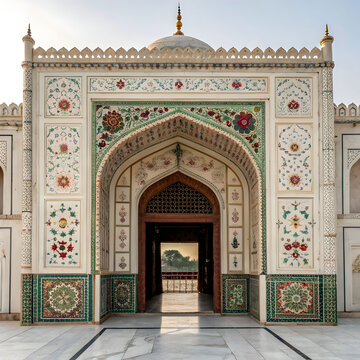 darbar sharif entrance gate decorated with traditi