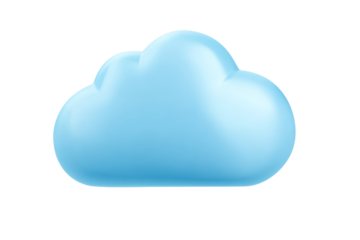 A blue cloud with a heart shape