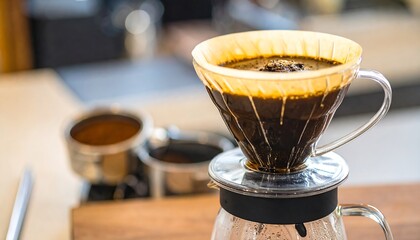 Pour-over coffee brewing