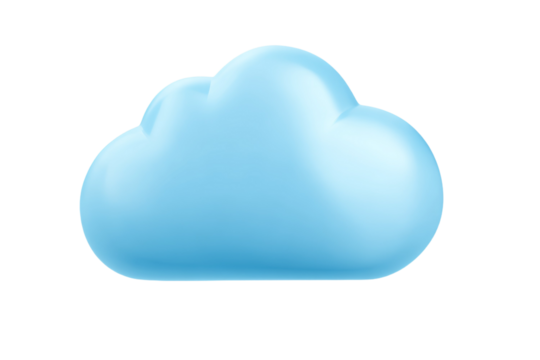 A blue cloud with a heart shape