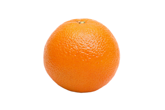 A large orange fruit with a stem