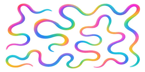 Colorful abstract seamless vector pattern of swirling waves of blue, green, and pink