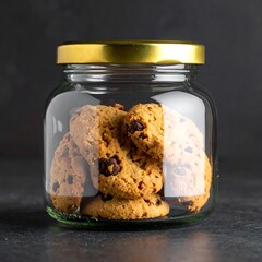 Cookies in a glass jar