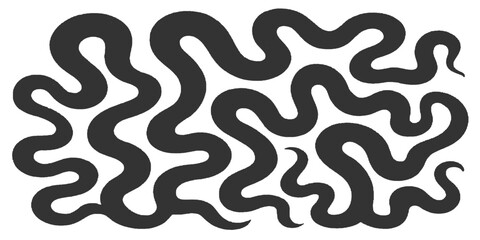 Black and white seamless pattern with circles and wavy lines creates an elegant and timeless texture for textile design or wallpaper