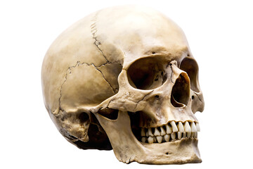 Obraz premium Human skull anatomical model isolated on white background