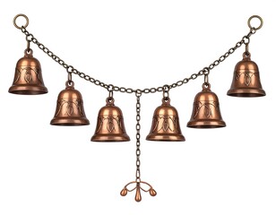 Copper bells on a chain