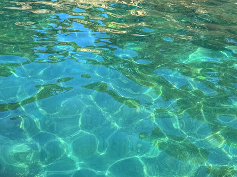 Emerald sea water calm surface