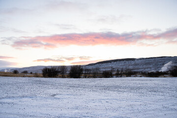 sunset in the mountains