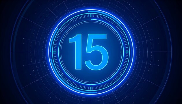 Futuristic countdown timer graphic - Powered by Adobe