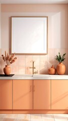 Coral kitchen mockup
