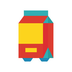 packaging box mockup flat color illustration