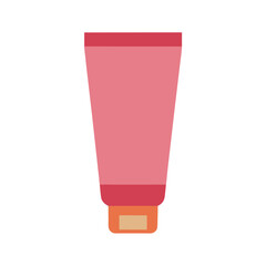 lotion tube mockup flat color illustration