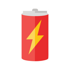 energy drink can mockup flat color illustration