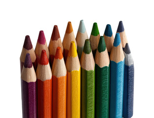 Artistic pencil arrangement still life PNG, isolated on transparent background