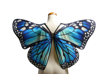 Butterfly wing costume display fashion creative PNG, isolated on transparent background