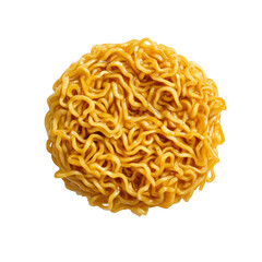 Top view of ramen, Japanese Noodles with Broth, Toppings, and Chopsticks, isolated on transparent background